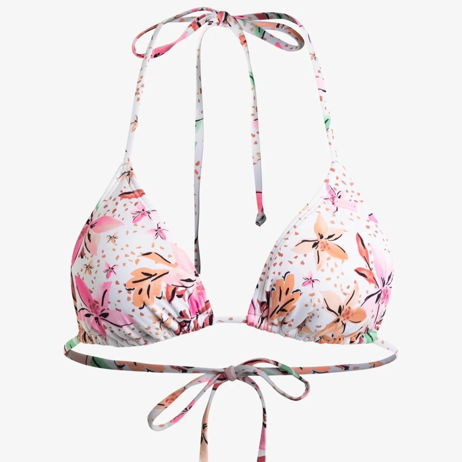 

Топ бикини Roxy Printed Classics Tiki Tri, белый/мультиколор