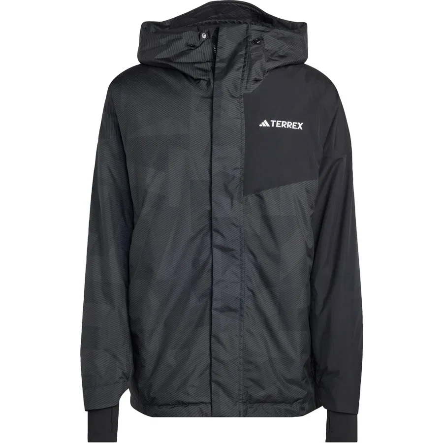 Мужской утепленный горнолыжный куртка с капюшоном Terrex Multi 2L Rain.RDY Insulated Jacket adidas, Черный — фото 3