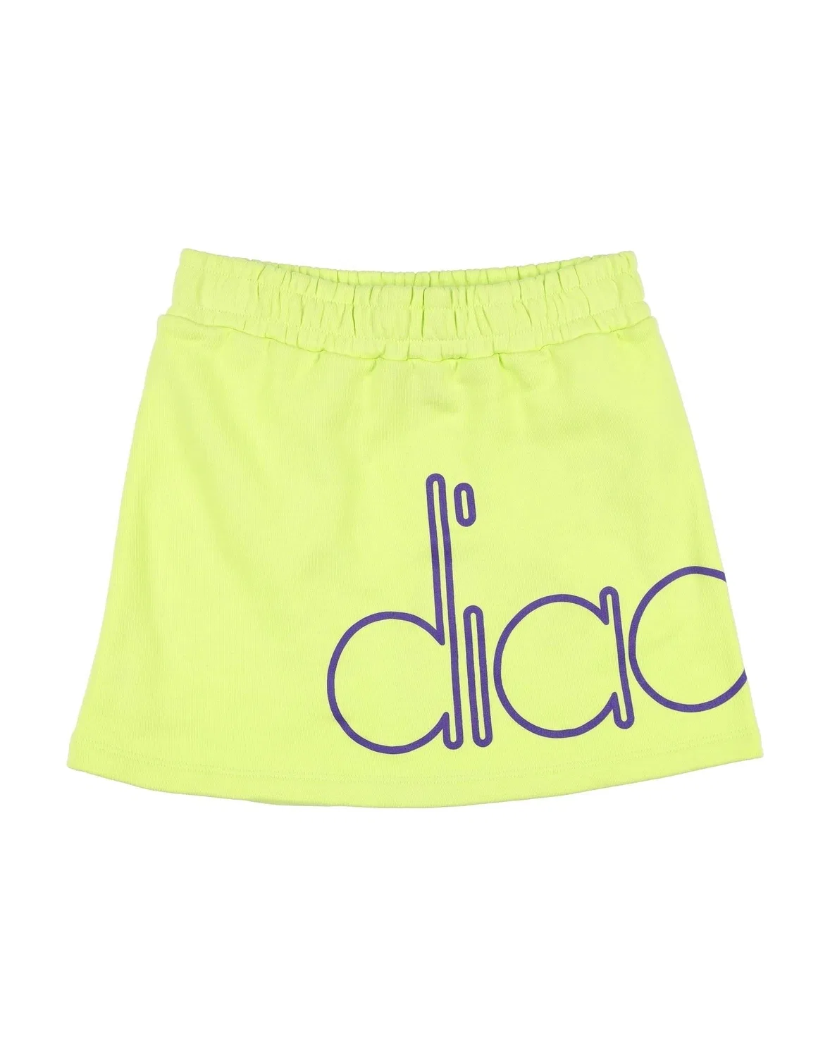 Детская юбка для девочек флисовая с принтом Diadora, салатовый