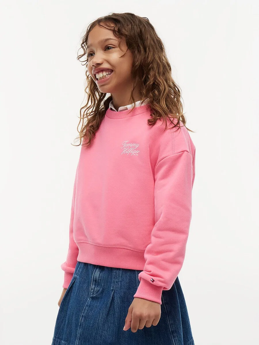 Толстовка TOMMY HILFIGER светло-розового цвета — фото 2