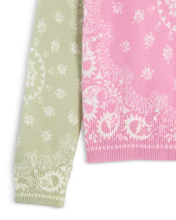 Детский свитер с принтом Aqua x Agua Bendita Girls' Bandana Sweatshirt, Pink Multi — фото 3