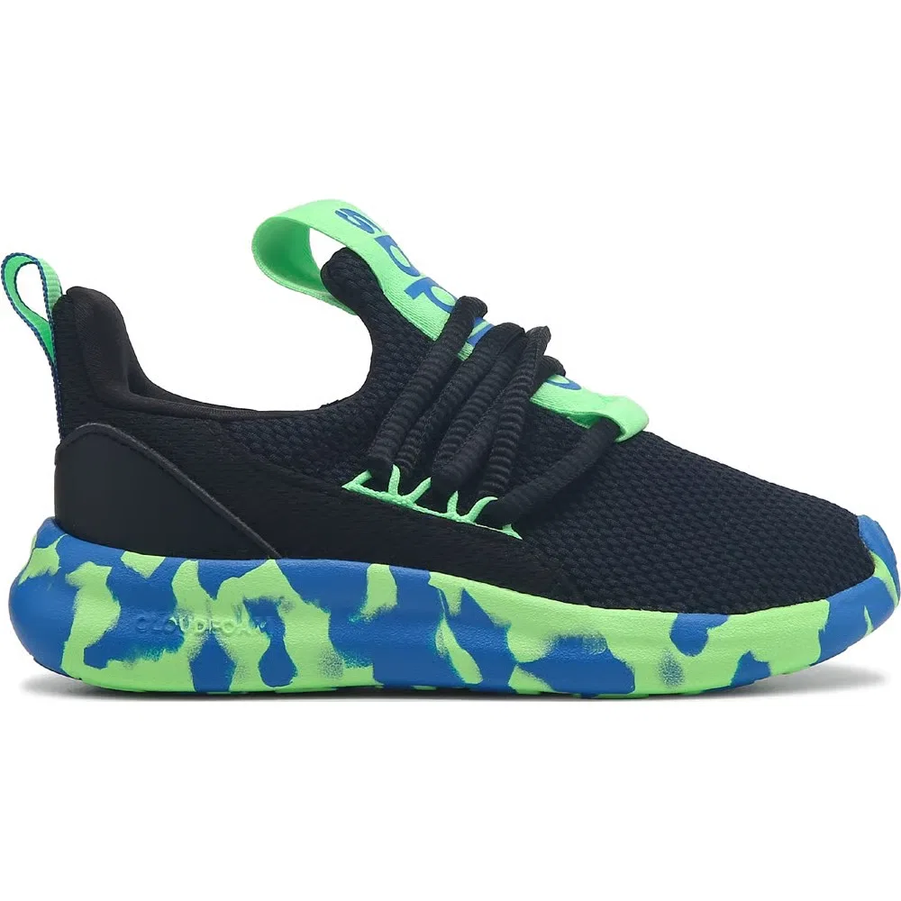 Детские слипоны Lite Racer Adapt 7.0 Adidas, Black/Green/Blue — фото 2