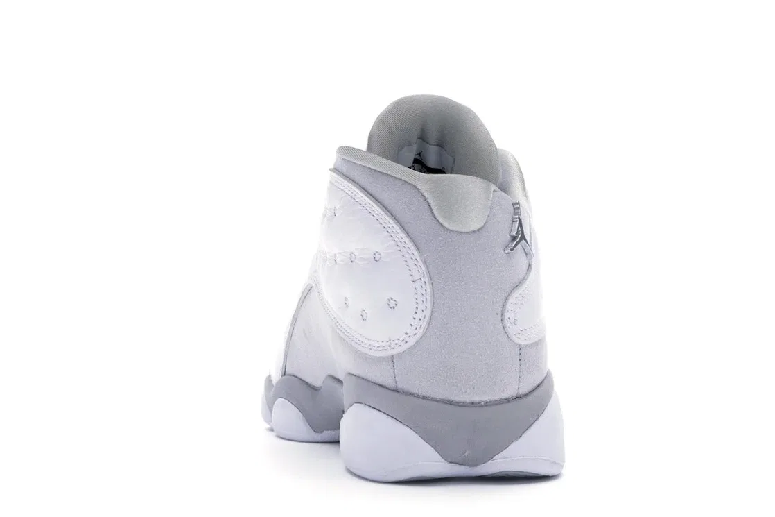 Детские кроссовки Lifestyle с низким верхом Jordan 13 Retro Low Pure Platinum Jordan, White/Metallic Silver — фото 4