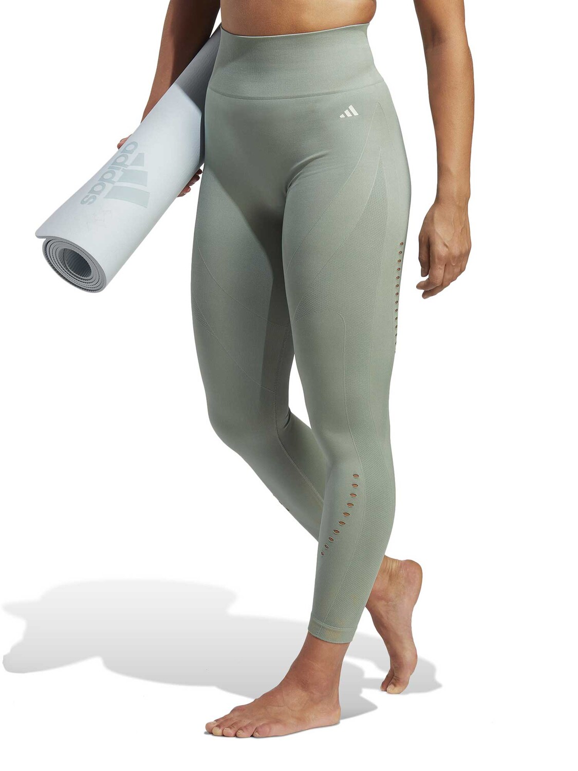 

Тайтсы Adidas Performance Yoga Seamless 7/8, зеленый