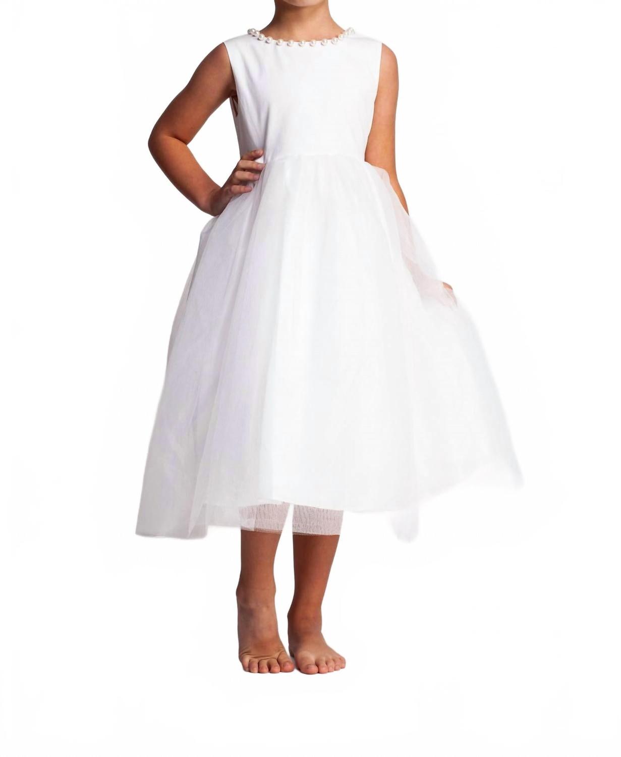 

Жемчужное платье Accent в белом цвете Only Little Once