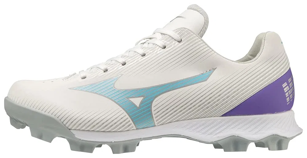 Детские кроссовки для девочек Mizuno Wave Finch Lightrevo Jr., White Teal Purple
