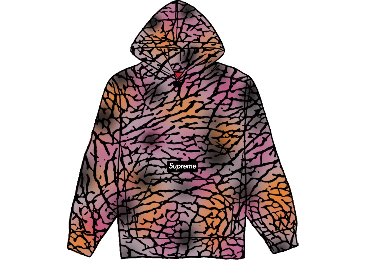 Мужская худи из флиса Polartec 200 Supreme Purple Treebark Camo