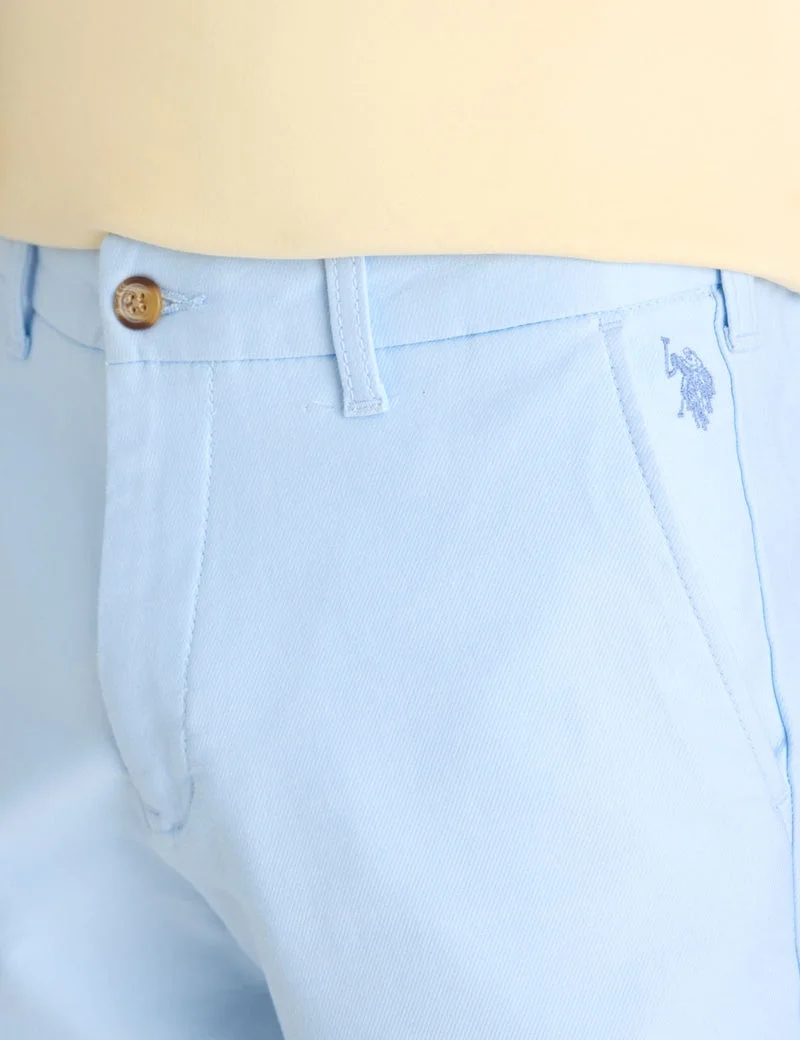 Мужские шорты U.S. Polo Assn. 7" Comfort Waist Faux Knit, голубой — фото 4