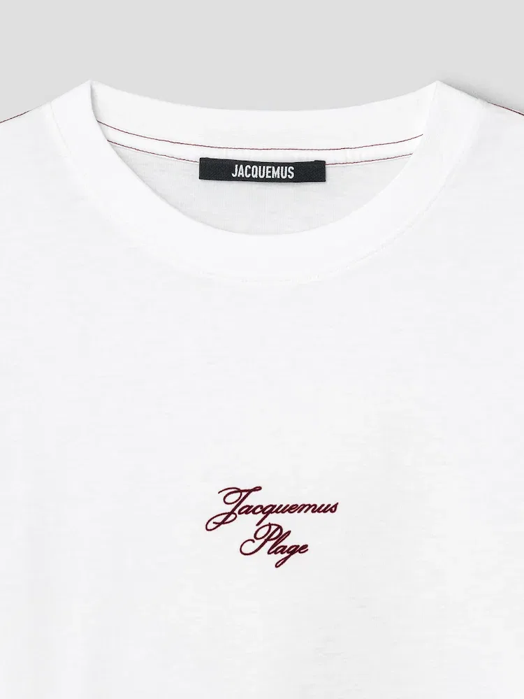 Футболка с вышивкой Le T-Shirt Bateau JACQUEMUS, White — фото 3