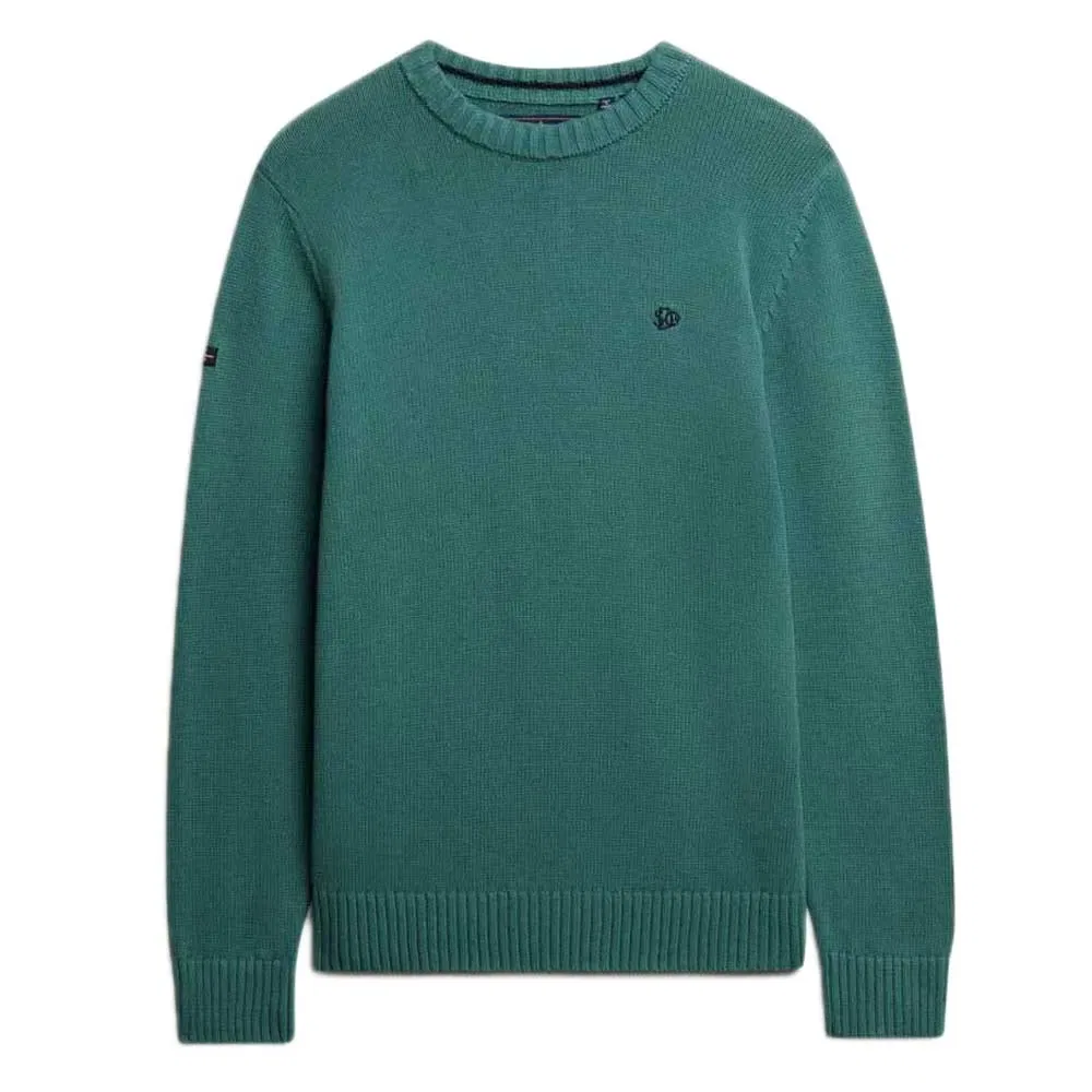 Свитер Preppy Cotton Superdry, зеленый