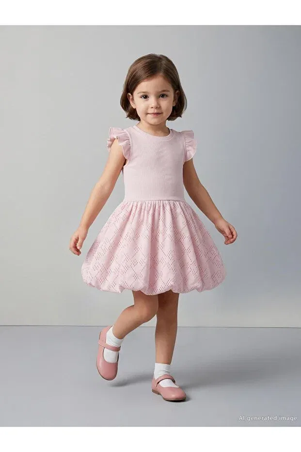 Детское платье для девочек с коротким рукавом Balon 2-5 years old dress Civil Girls, Pink