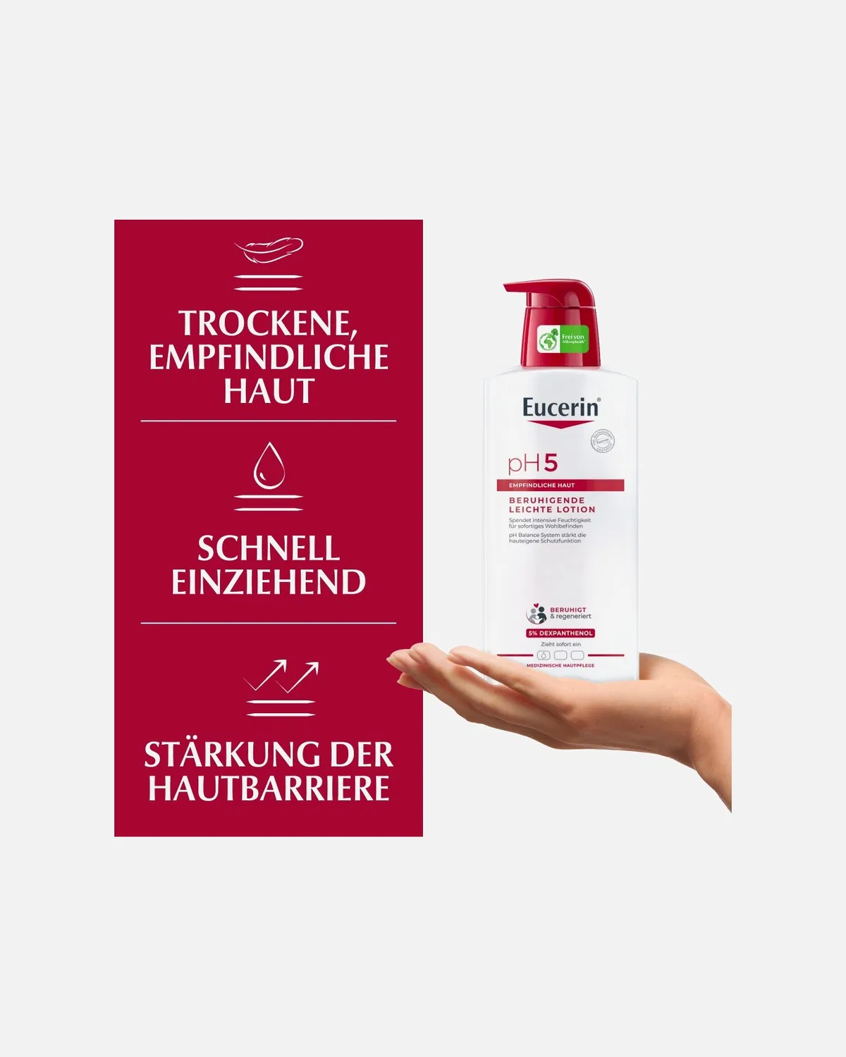 Крем для тела, pH 5, легкая текстура Eucerin, 400 Ml — фото 3