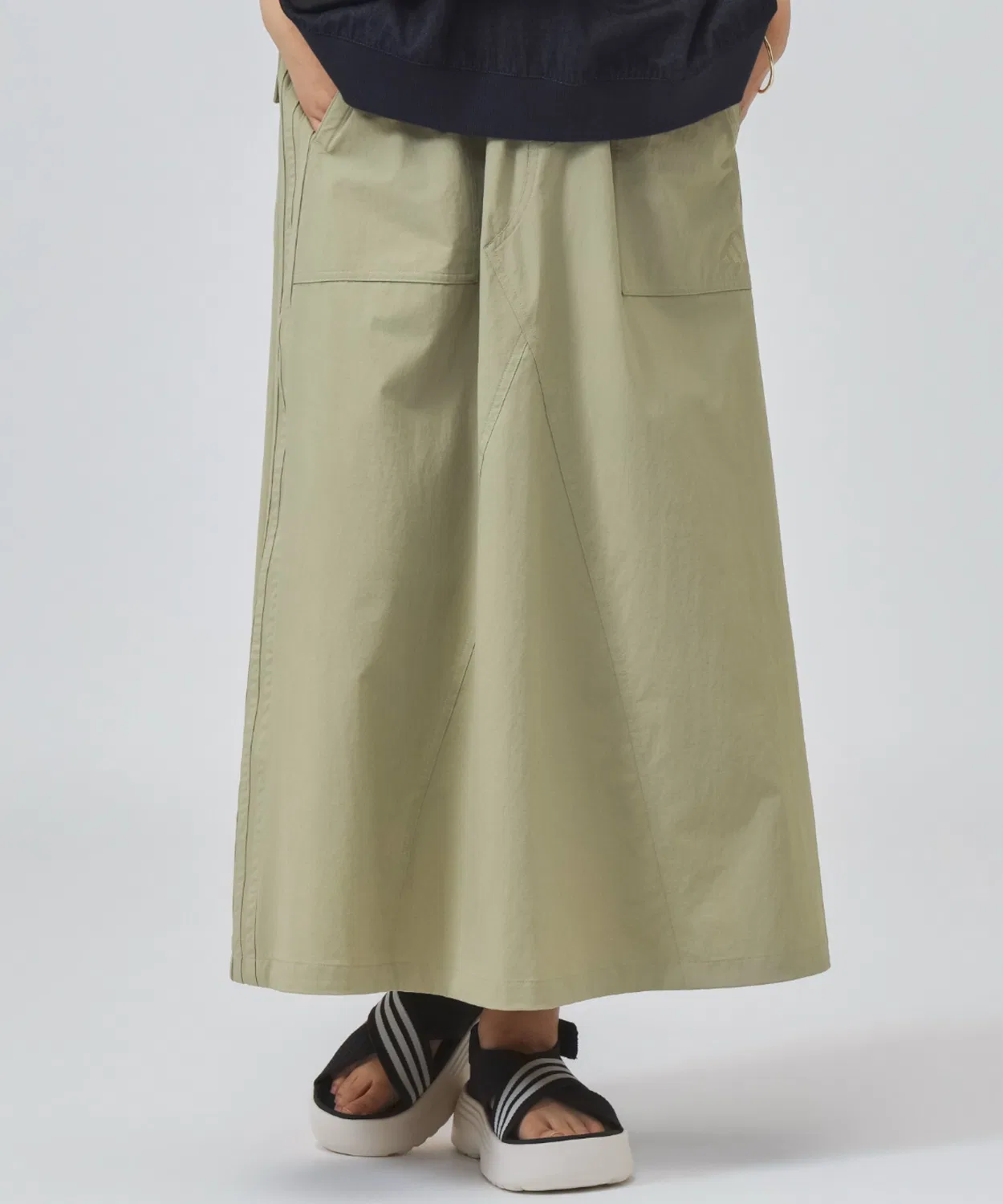 Женская юбка-трапеция с принтом UV Protection Bakers Skirt Adidas, Beige