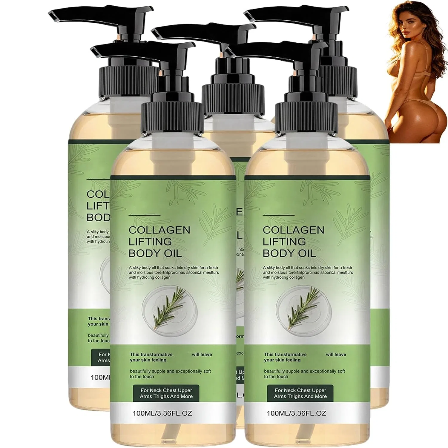 Коллагеновое масло для тела, Lifting Body Oil ZRAZT, 5 шт, 100 мл, 5pcs