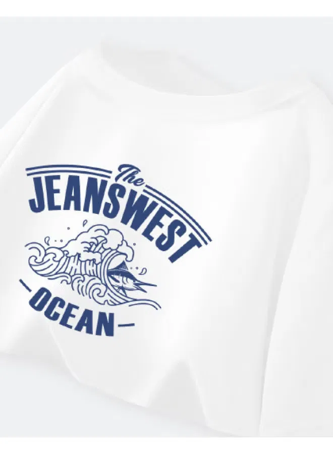 Футболка с принтом для мальчиков Jeanswest, белый