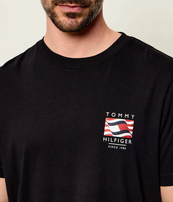 Мужская футболка с круглым вырезом Tommy Hilfiger, черный — фото 4