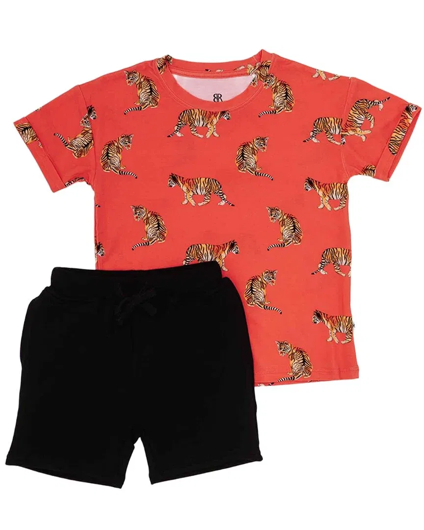 Детская футболка с коротким рукавом Go Get 'Em Tiger Bums & Roses, мультиколор