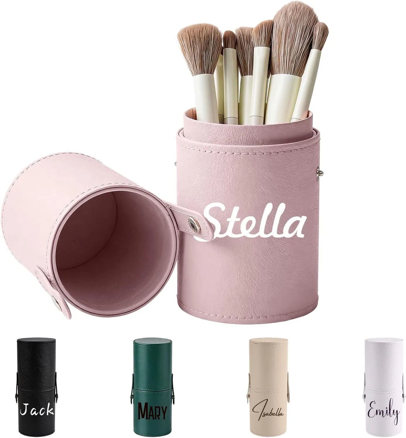 Персонализированный держатель для кистей для макияжа с крышкой Wbw, Make Up Brush Holder 1