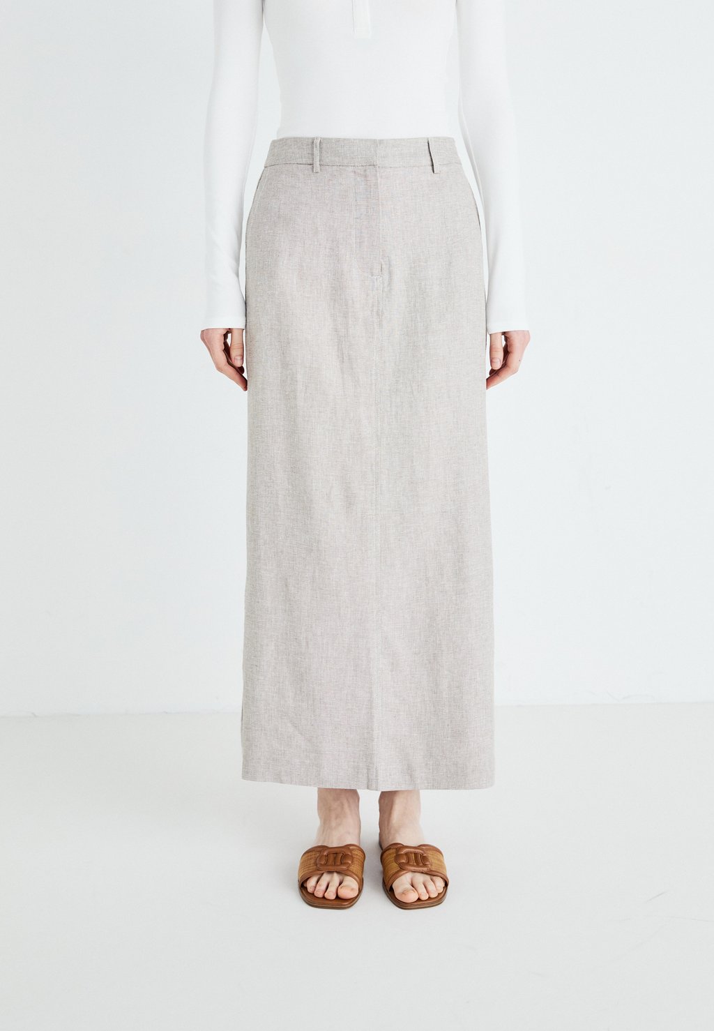 

Юбка макси SLFMARGO RITA LONG SKIRT Selected Femme, бежевый