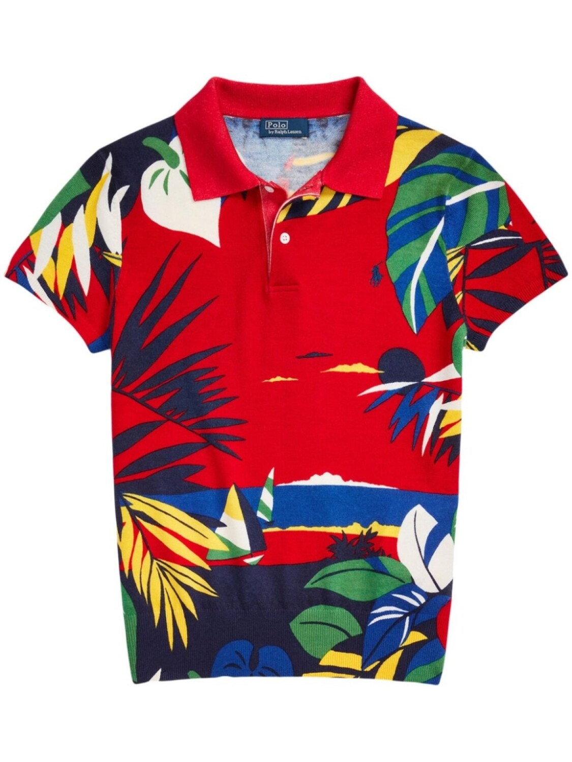 

Polo Ralph Lauren рубашка поло из коллаборации с Hoffman Fabrics, красный