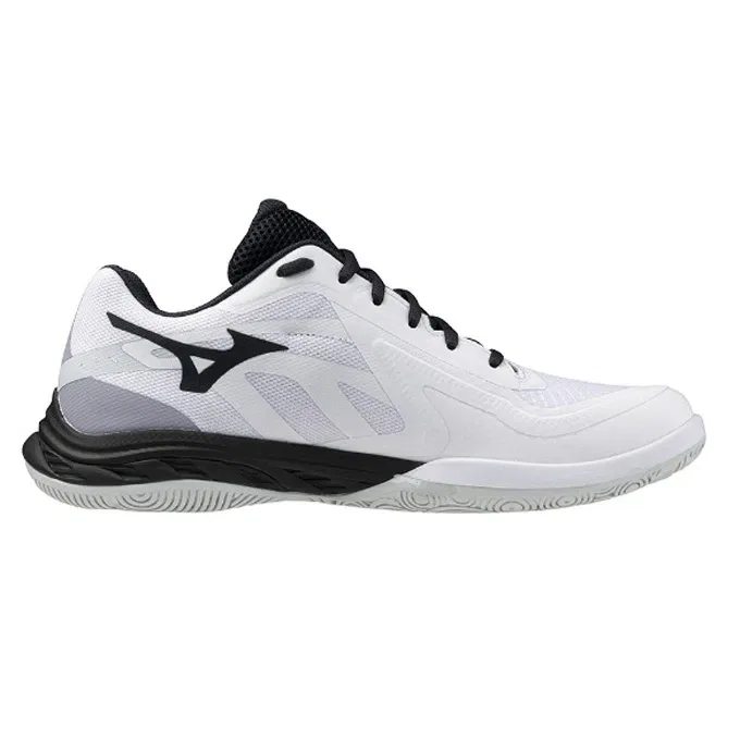 Кроссовки для бадминтона «Wave Fang EL 2» от Mizuno, White X Black (02) — фото 2