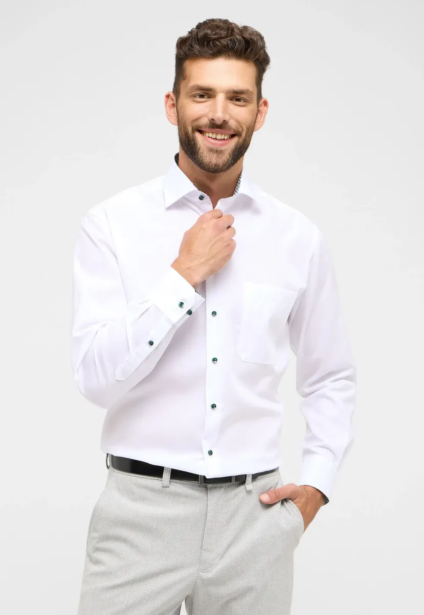 

Рубашка Eterna с длинными рукавами "COMFORT FIT", белый