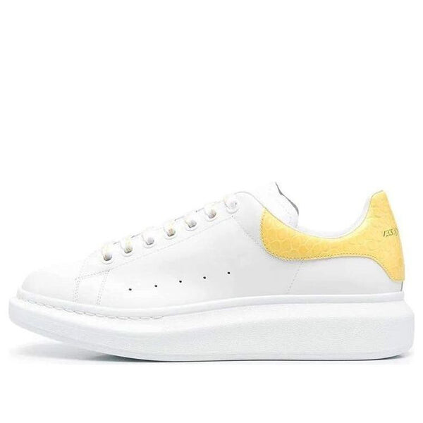 

Кроссовки oversized sneaker 'white yellow crocodile' Alexander Mcqueen, белый