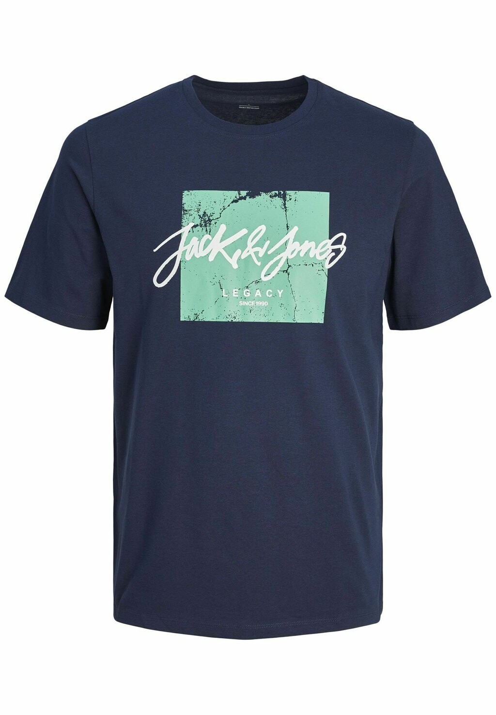 

Футболка с принтом RUNDHALS Jack & Jones, темно-синий