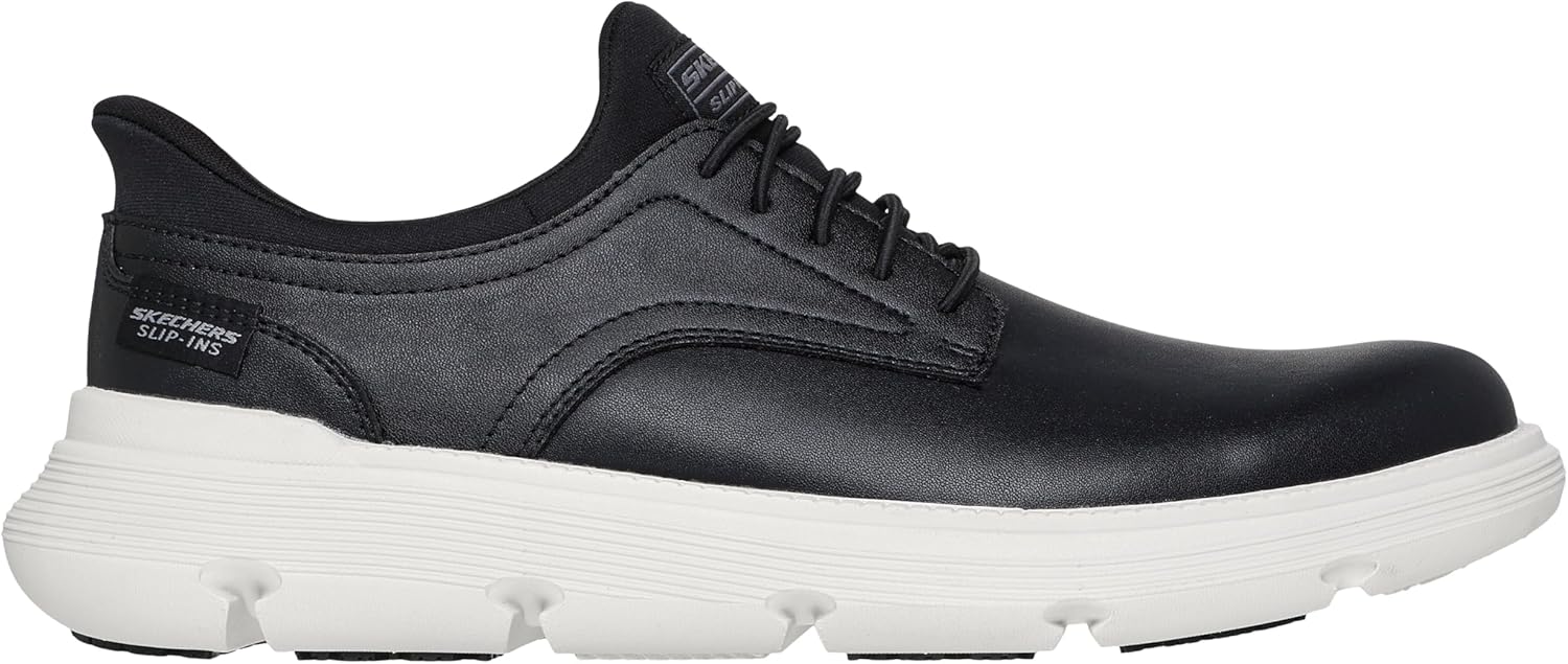 Мужские кроссовки Skechers Garza Sr Bunge без шнурков, Bkw — фото 4