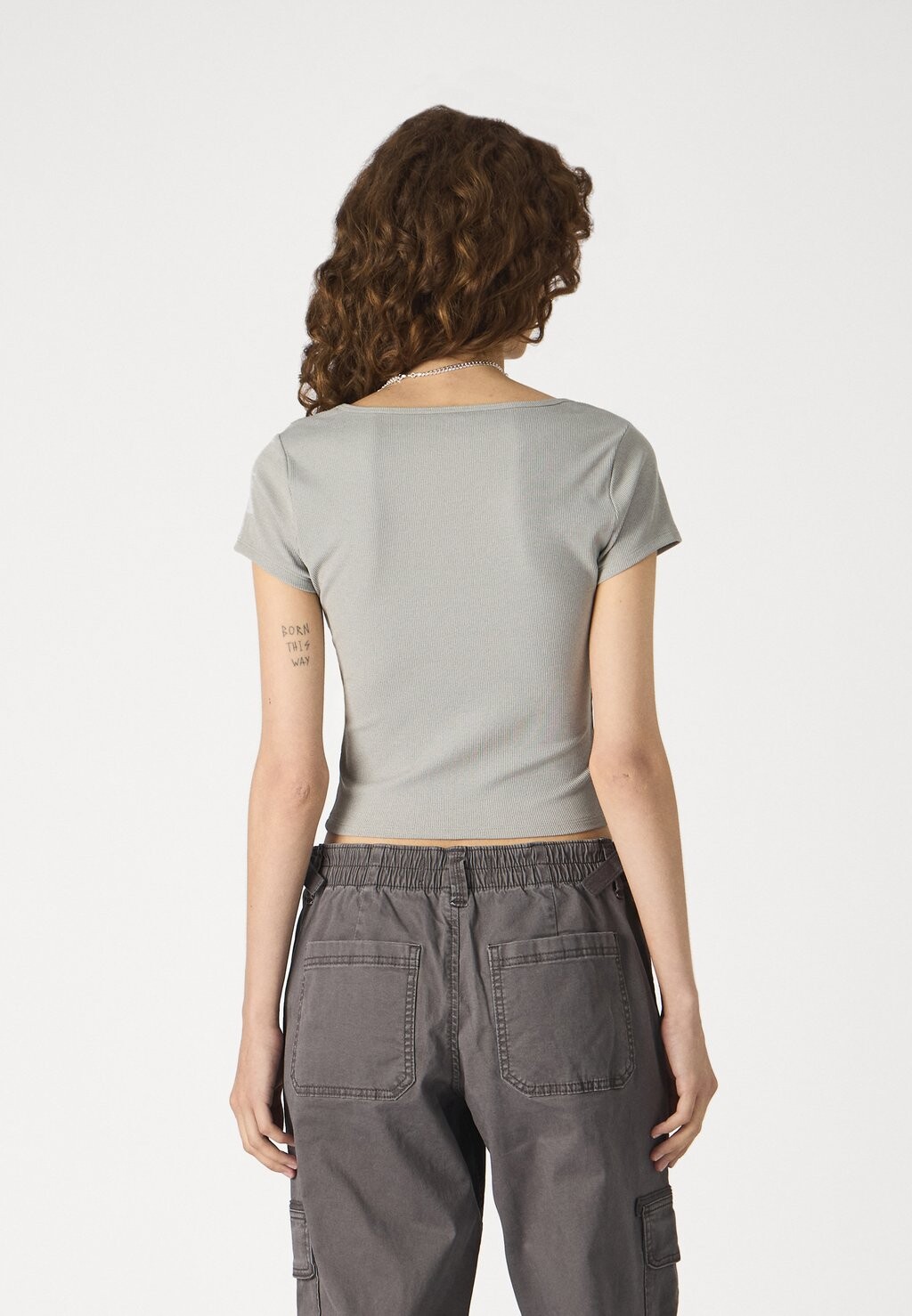 

Футболка SEAMLESS SCOOP NECK Hollister Co., серый