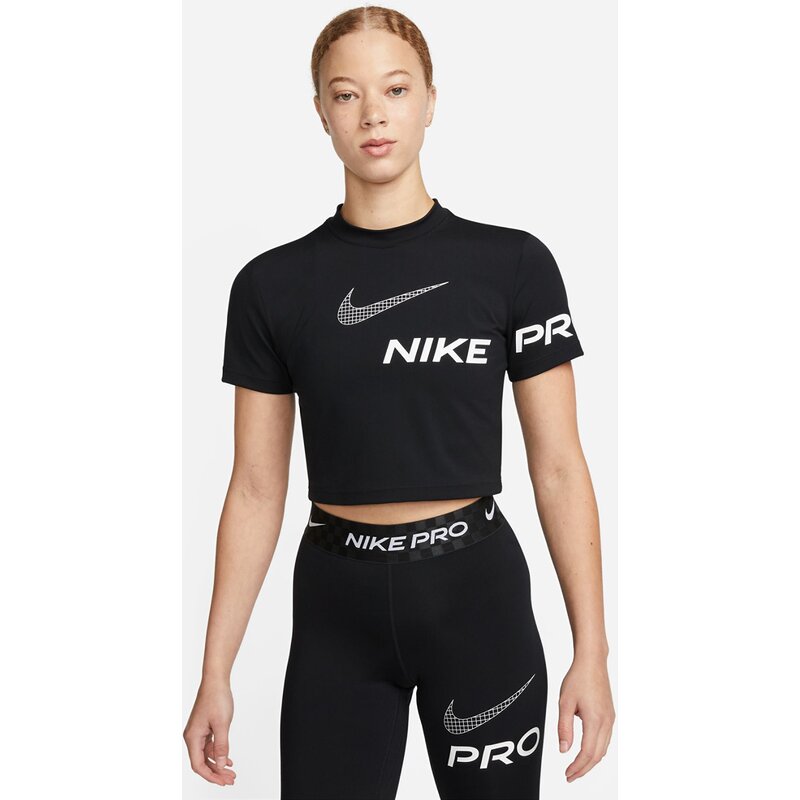

Shirt w np df grx ss crop top Nike, черный