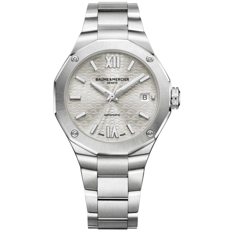 

Baume & Mercier Riviera автоматические женские часы с серебристым циферблатом и сталью 10615, серебряный