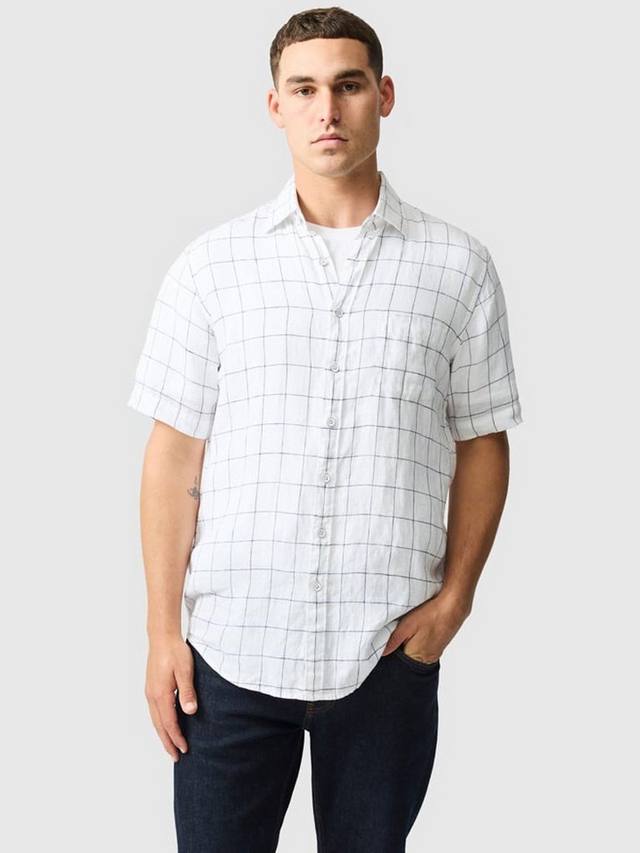 

Рубашка Avonden Check Linen Regular Fit с короткими рукавами Rodd & Gunn, Ivory