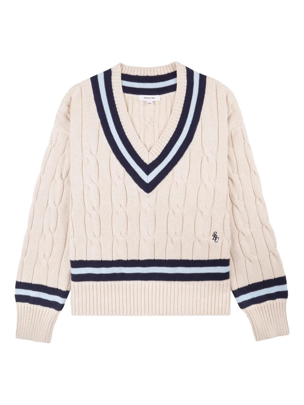 

Джемпер фактурной вязки Sporty & Rich, нейтральный