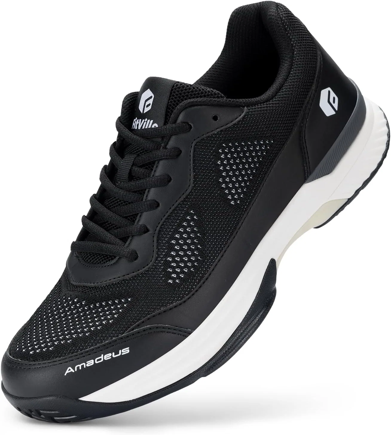 Мужские кроссовки для тенниса и ракеточных видов спорта FitVille, Black
