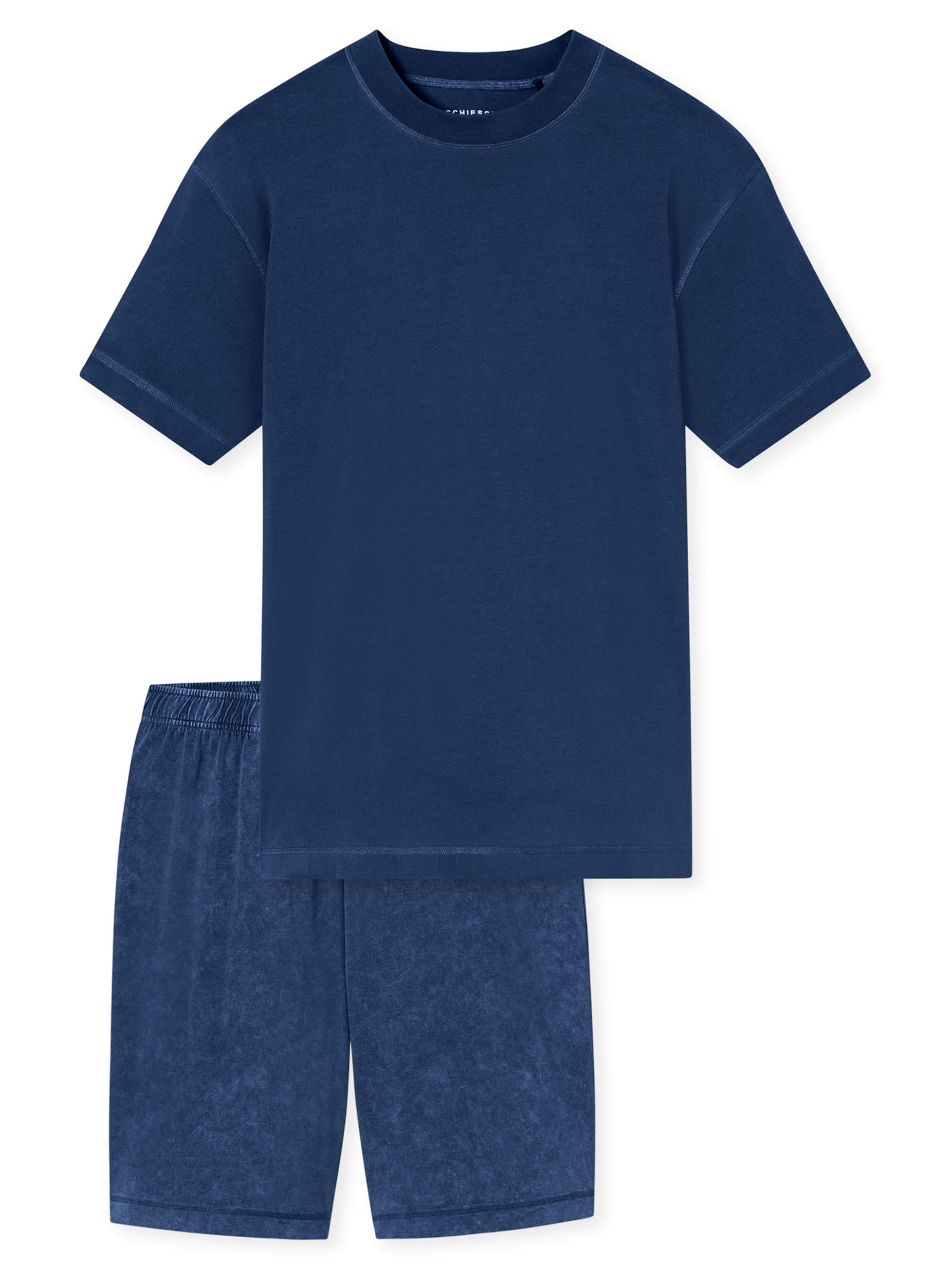 

SCHIESSER Пижама короткая 'Modern Essentials' в темно-синем цвете