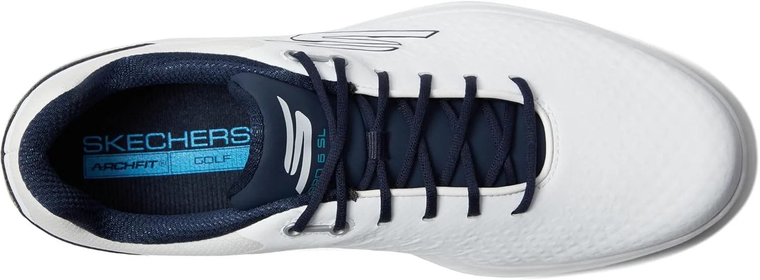 Мужские водонепроницаемые гольф-туфли Skechers Pro 6, белый/темно-синий/синий — фото 4
