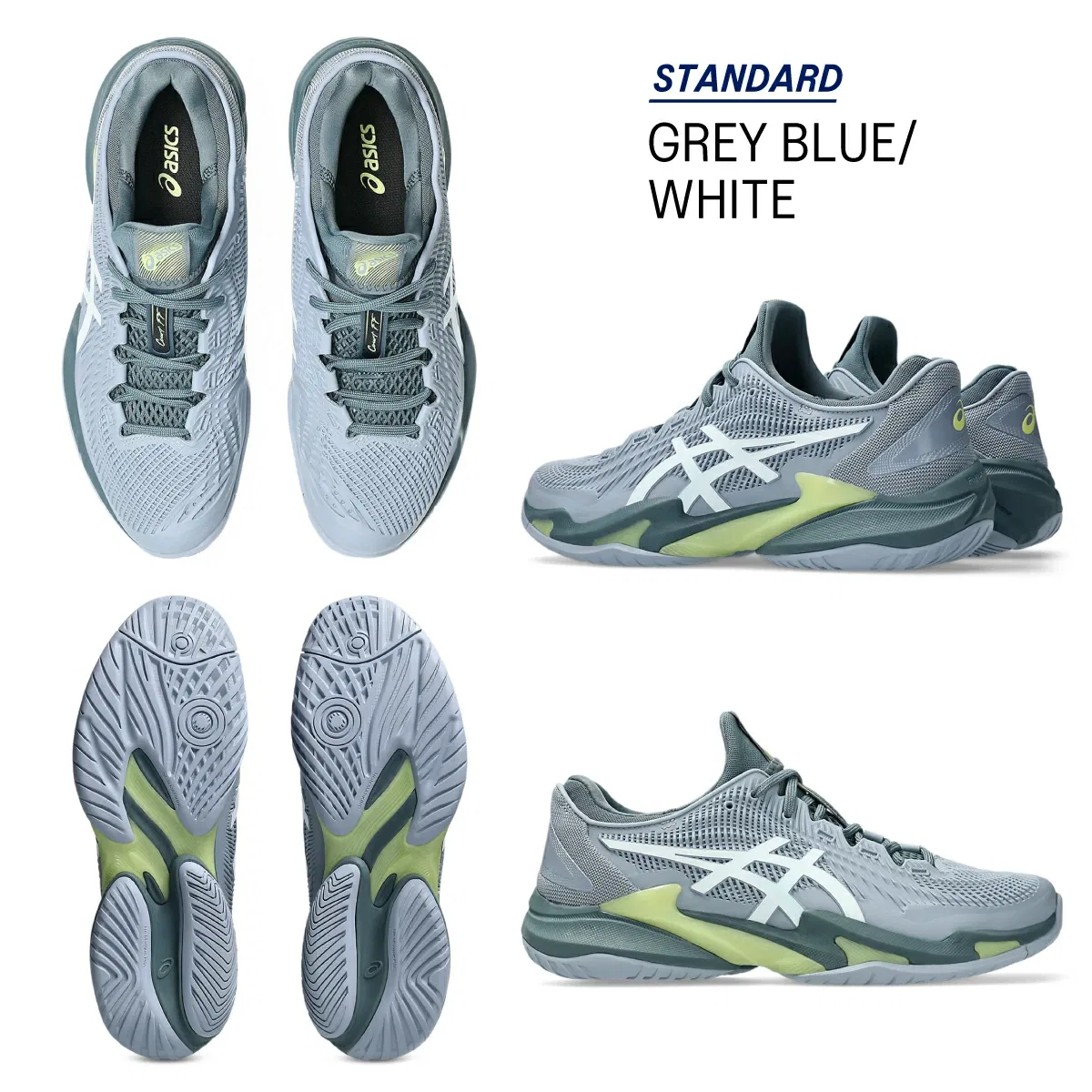 Мужские теннисные кроссовки «Court FF 3» от ASICS, Black/Aurora Green — фото 4