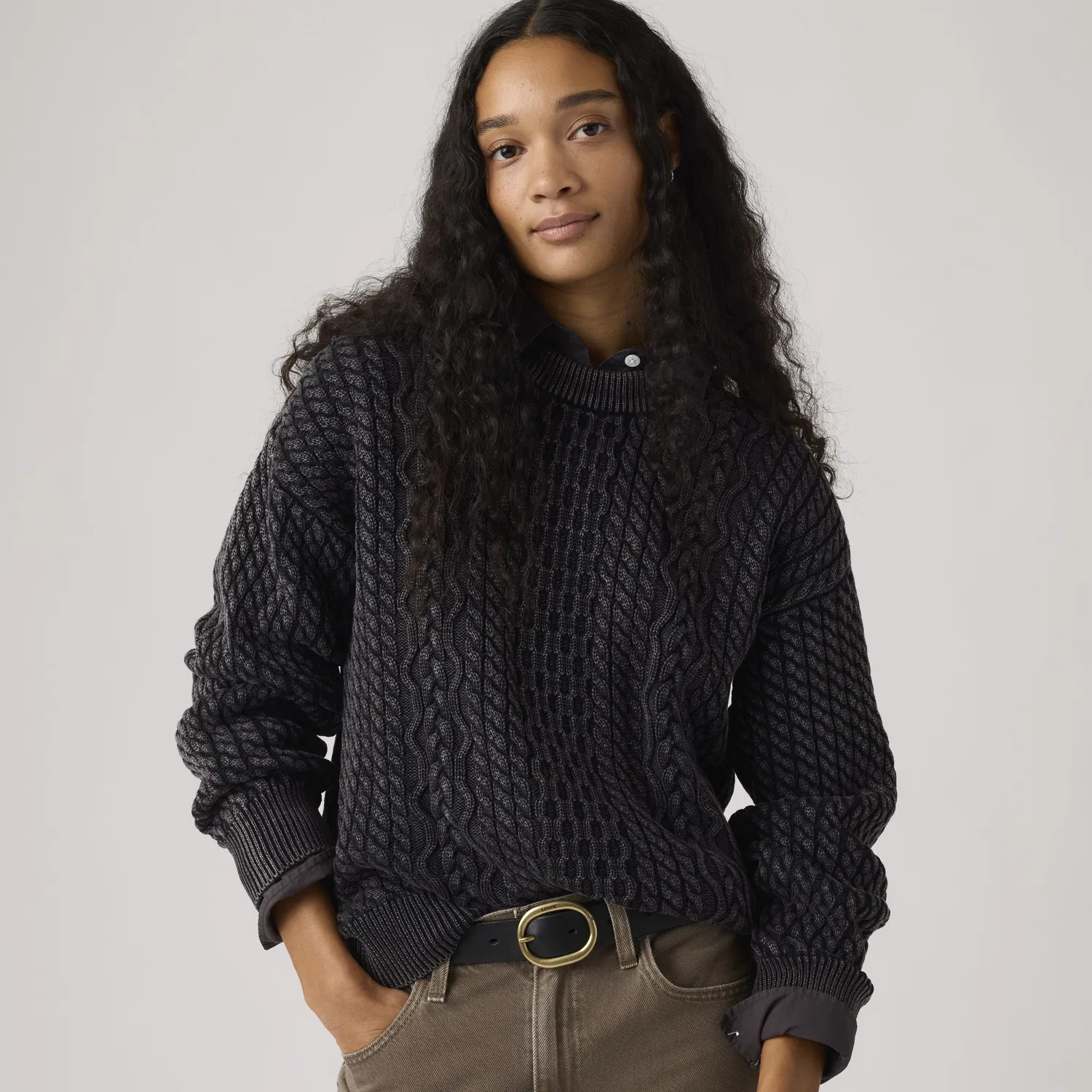 Свитер с круглым вырезом от Лейлы Кейбл Levi's, Black