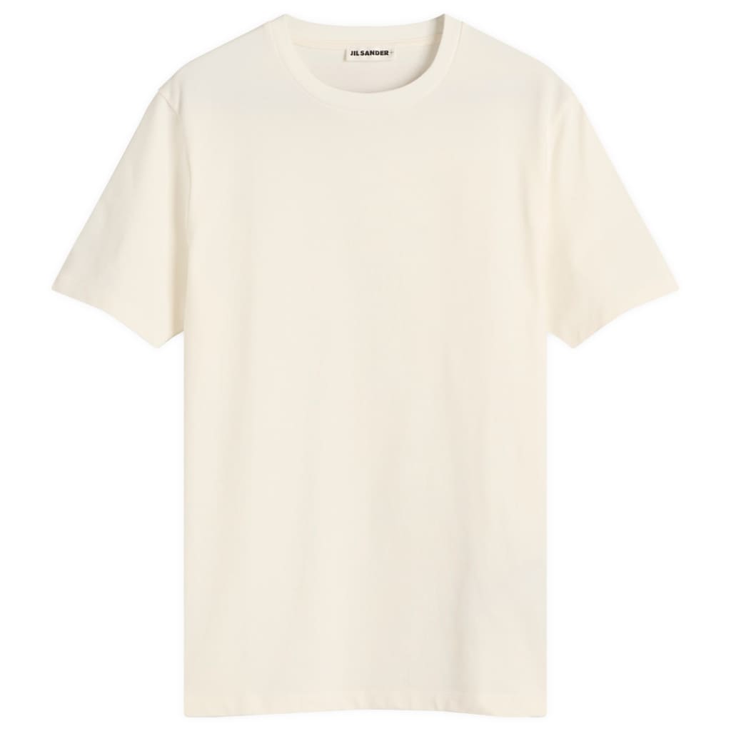 

Футболка с нашивкой на спине Jil Sander+, цвет porcelain