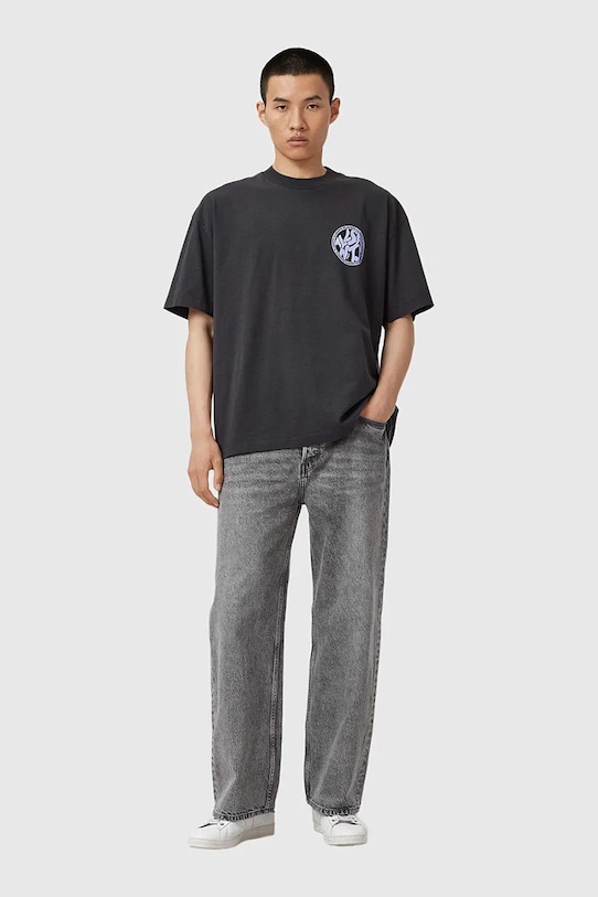 Футболка DISTORTION из хлопка Allsaints, серый — фото 4