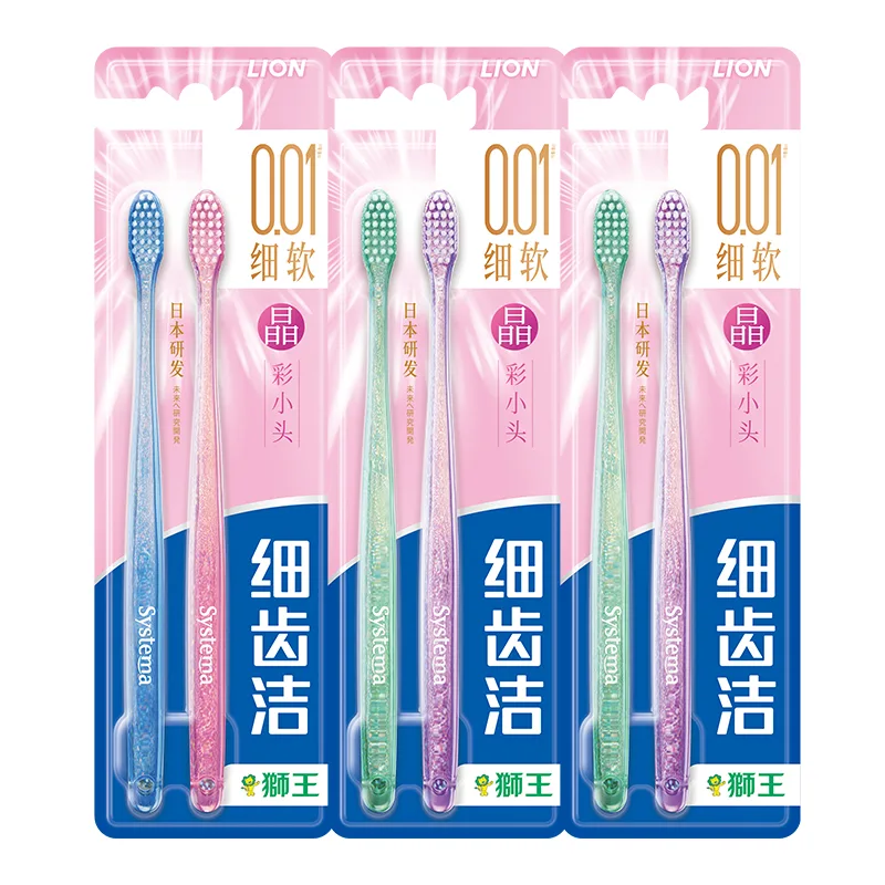 Насадка для зубной щетки Crystal Mini Soft Bristle, 2 шт/4 шт/6 шт LION, Crystal Soft Bristle Toothbrush *12 Pcs (Random Color) — фото 4
