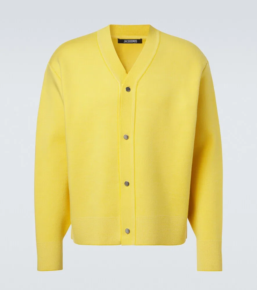 Кардиган Doppio из шерстяной смеси Jacquemus, желтый
