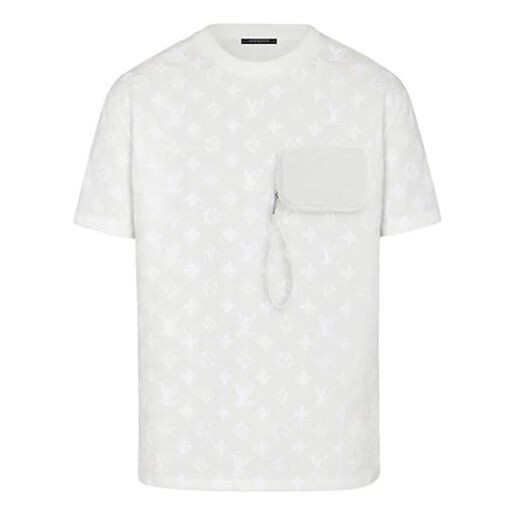 

Футболка lv ss20 monogram velcro for men white Louis Vuitton, белый