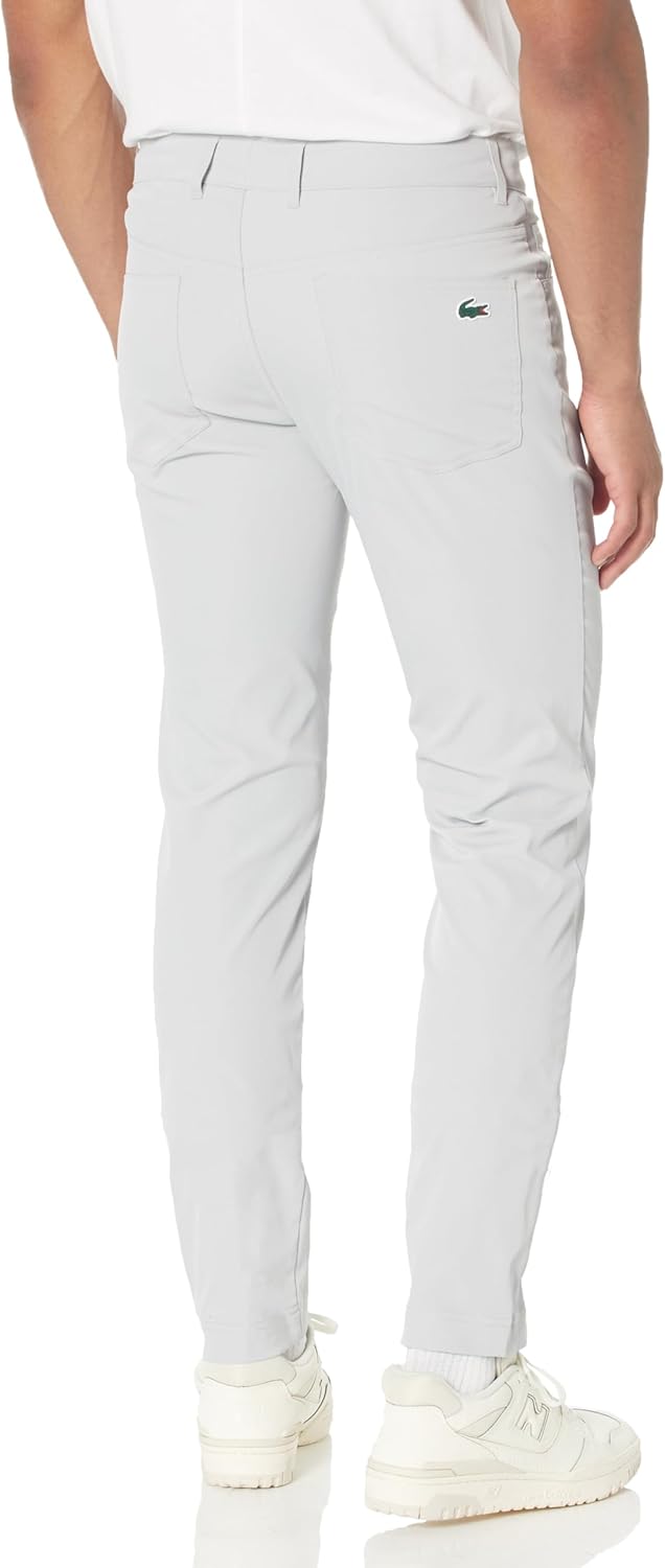 Мужские спортивные брюки Lacoste Ultra Dry Slim Fit для гольфа, Nimbus Grey — фото 2