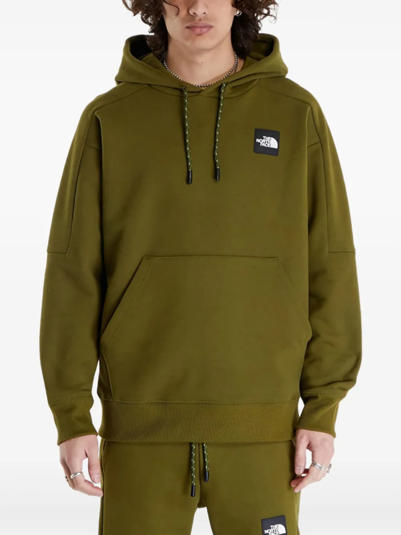 

The North Face худи с нашивкой-логотипом, зеленый