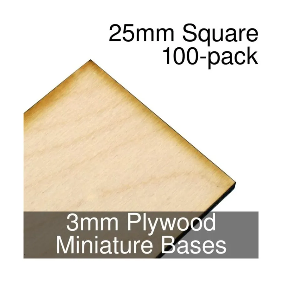 

Основания, квадратные - фанера 25 мм., Miniature Bases - Wood - .8mm Thick (Litko Aerosystems)