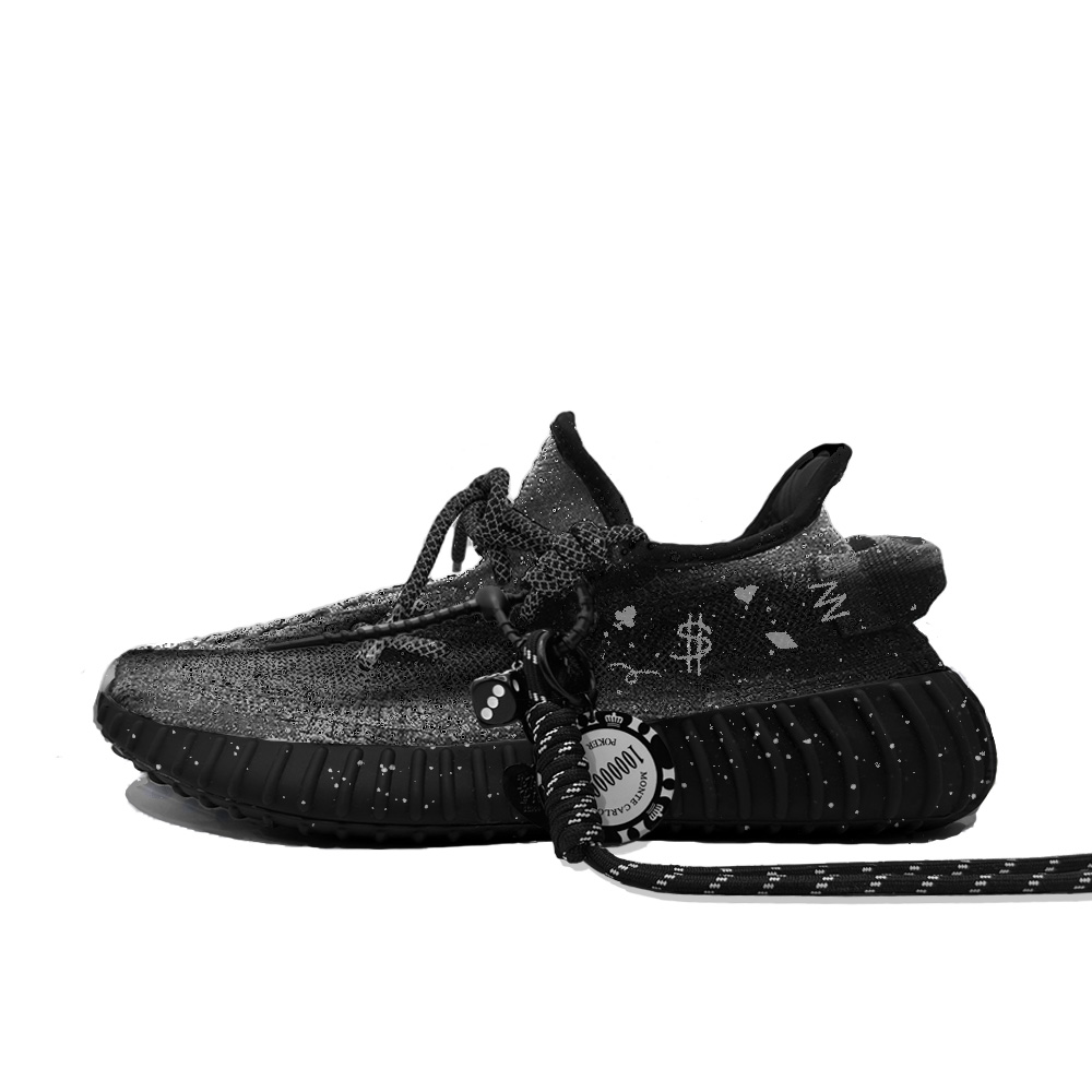 

Adidas Originals Yeezy Boost 350 V2 повседневные кроссовки унисекс низкие бело-черные, цвет Black