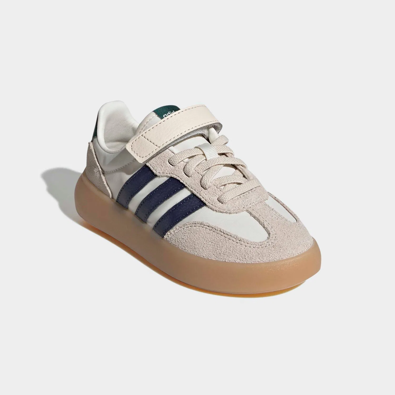 Детские кроссовки с T-образным носком Adidas, Off White/Collegiate Navy/Collegiate Green