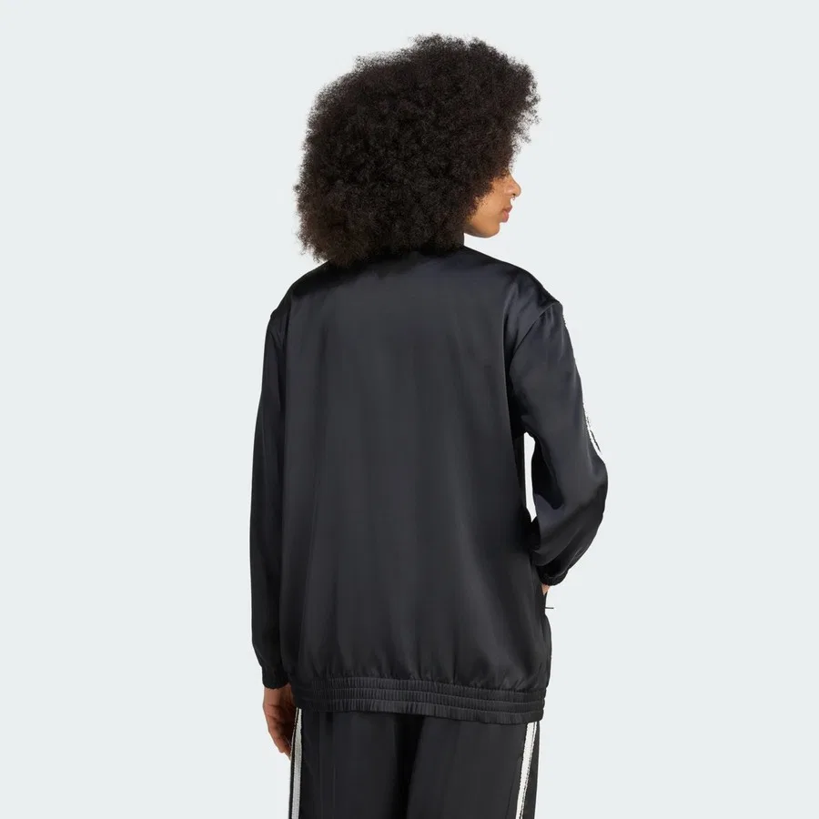 Спортивный свитшот с длинным рукавом Firebird Ruffle 3-Stripes adidas, Черный — фото 2